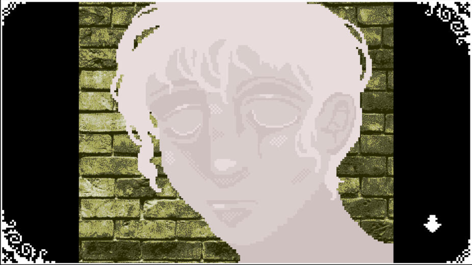 Statue Closeup, Border, &amp; Icon