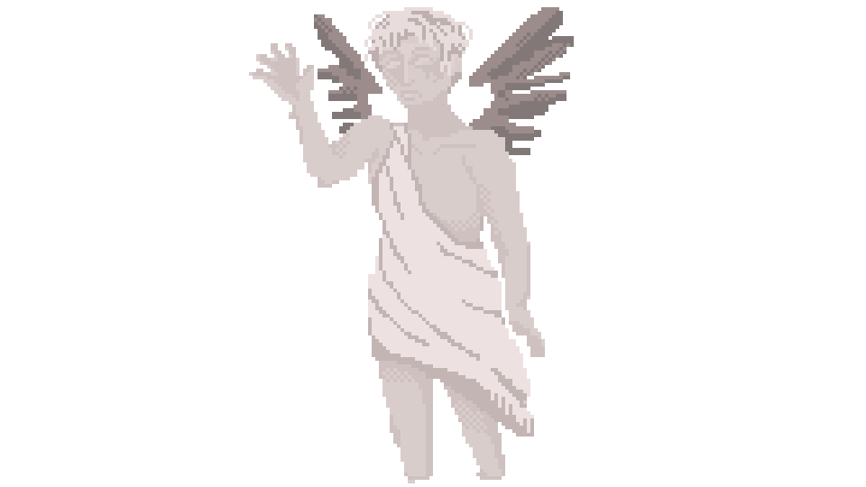 “Statue Turn-Around”, A turnaround of the angel statue for Divine Reconstruction.