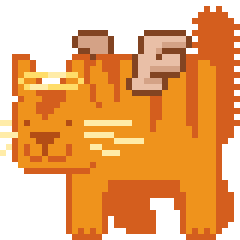 "Cat Sprite", Player-Character for the game Forbidden Fruit, which follows the soul of a cat with a love for fruit as it ascends to heaven.